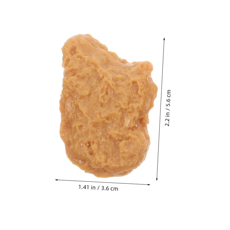 Realistic Artificial Chicken Nuggets Fake Food Prop 3 Piece Set Brown Kitchen Display Decor - Image 3