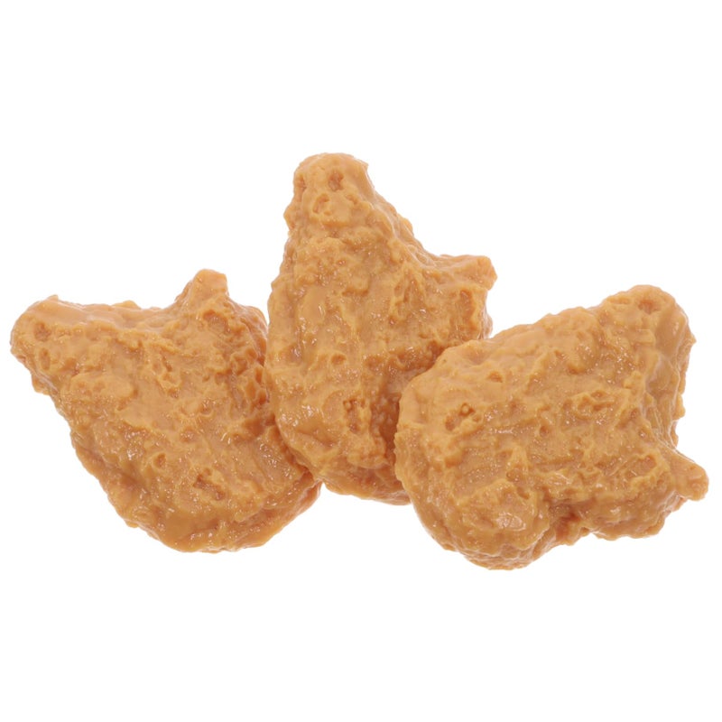 Realistic Artificial Chicken Nuggets Fake Food Prop 3 Piece Set Brown Kitchen Display Decor - Image 2