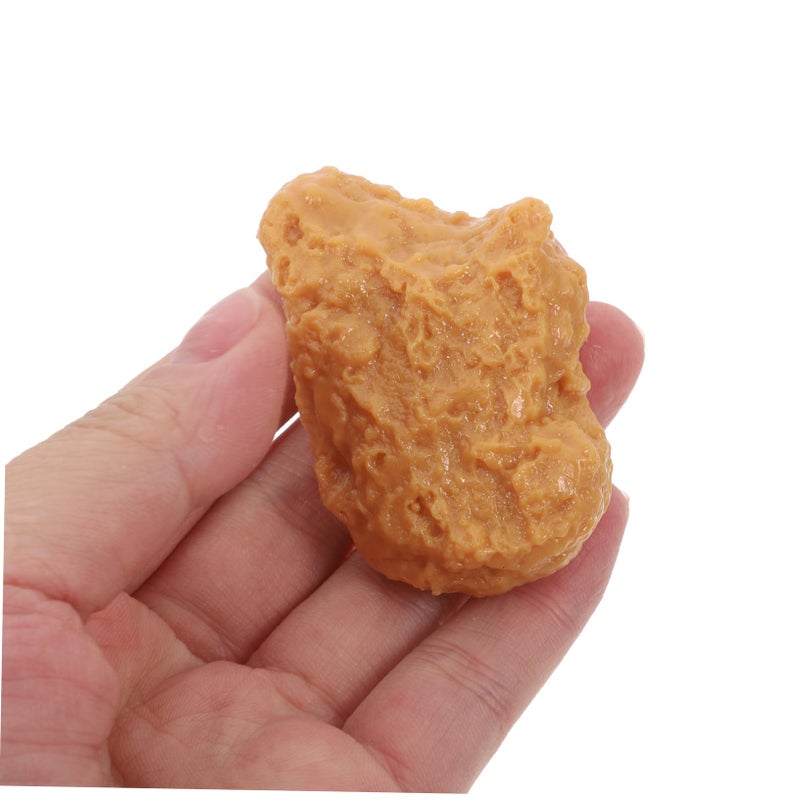 Realistic Artificial Chicken Nuggets Fake Food Prop 3 Piece Set Brown Kitchen Display Decor - Image 4