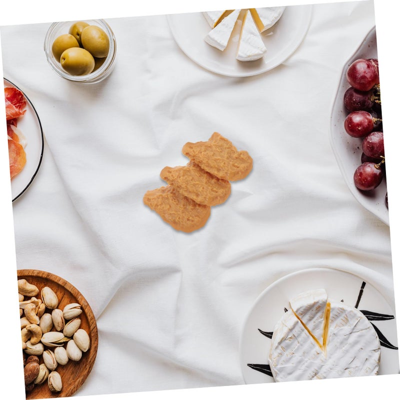 Realistic Artificial Chicken Nuggets Fake Food Prop 3 Piece Set Brown Kitchen Display Decor - Image 5