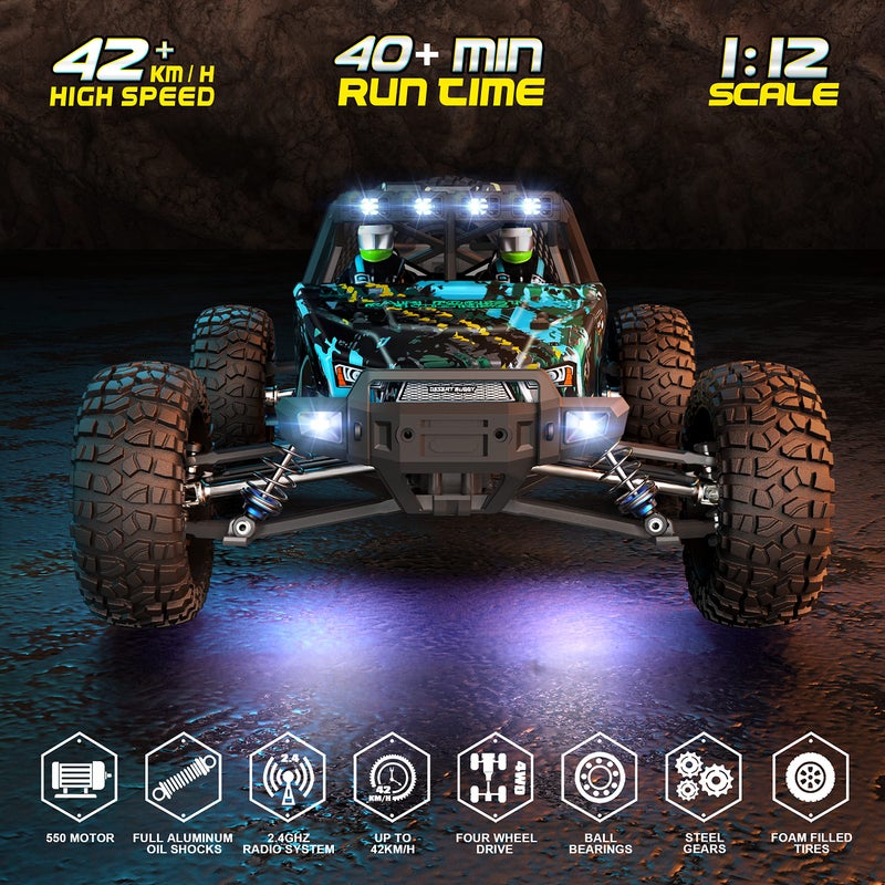 HAIBOXING 2995 Remote Control Truck 1:12 Scale RC Buggy 550 Motor Upgrade Version 42KM/H High Speed RC Cars, Electric Powered 4X4 Off-Road RTR Ideal Hobby for Kids& Adults 40+ Min Play - Image 3