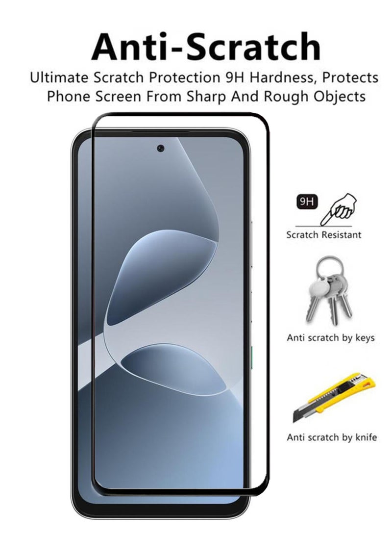 2 Pack Vivo Y19s Pro Screen Protector | Tempered Glass Compatible with Vivo Y19s Pro| Screen Protector Full HD Quality Tempered Glass Anti-Scratch Edge to Edge Coverage with Easy Installation Kit - Black  - Image 3