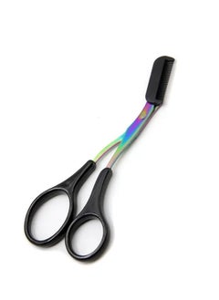 ORiTi Eyebrow Trimmer Scissor With Comb Hair Removal Grooming Shaping Stainless Steel Eyebrow Remover Makeup Tool -Black  - Image 1