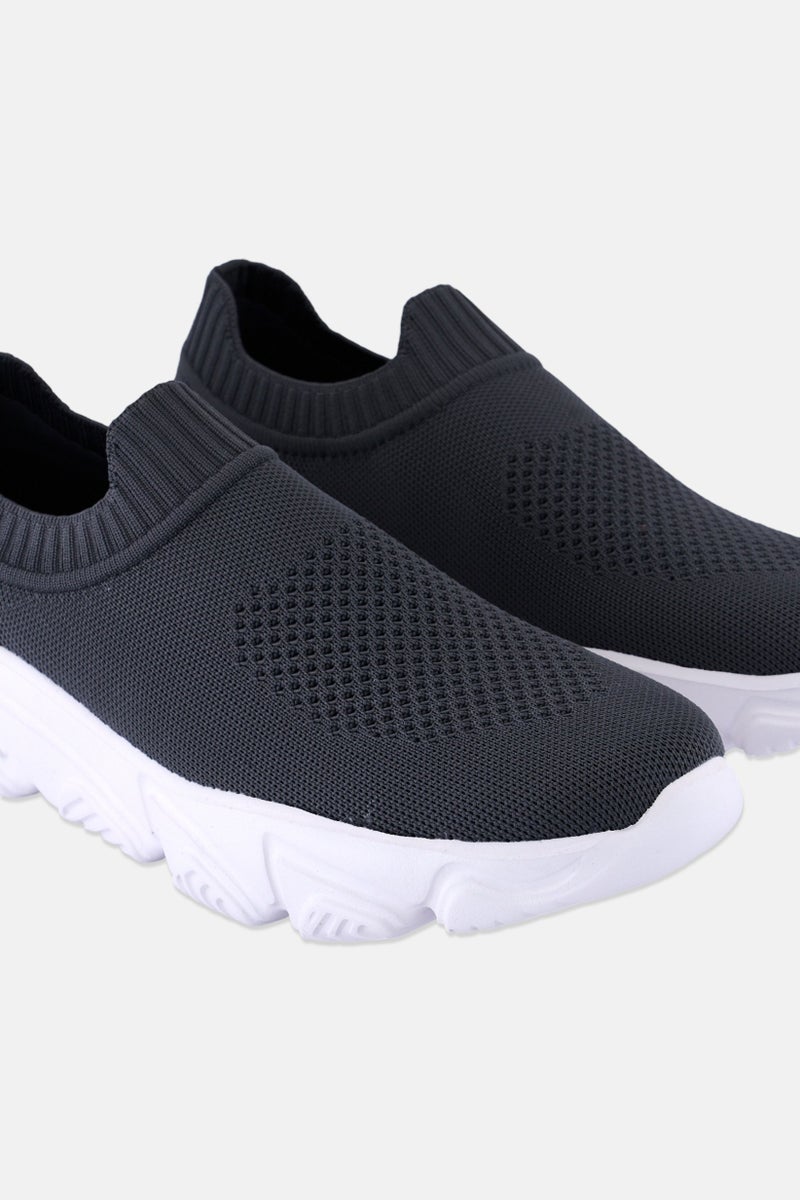 RBX Men Slip On Running Shoes, Dark Grey - Image 3