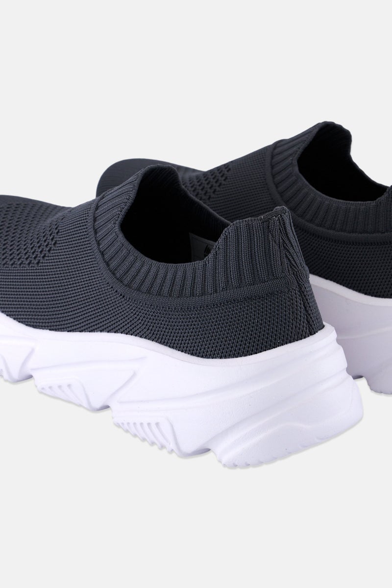 RBX Men Slip On Running Shoes, Dark Grey - Image 2