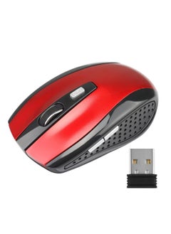 Generic Wireless Mouse 2.4GHz High Sensitivity - Ergonomic Design with 1600 DPI - Battery Life up to 15 Hours-RED  - Image 1
