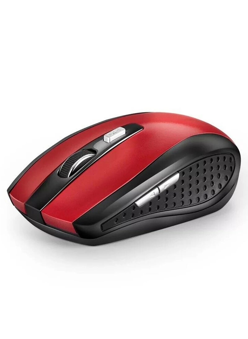 Wireless Mouse 2.4GHz High Sensitivity - Ergonomic Design with 1600 DPI - Battery Life up to 15 Hours-RED - Image 2