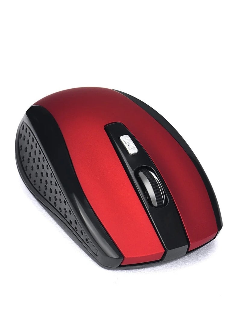 Wireless Mouse 2.4GHz High Sensitivity - Ergonomic Design with 1600 DPI - Battery Life up to 15 Hours-RED - Image 3
