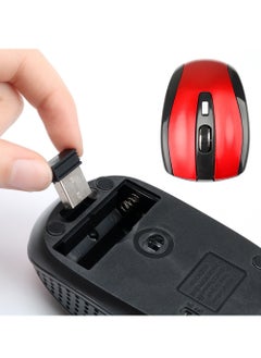 Generic Wireless Mouse 2.4GHz High Sensitivity - Ergonomic Design with 1600 DPI - Battery Life up to 15 Hours-RED  - Image 5