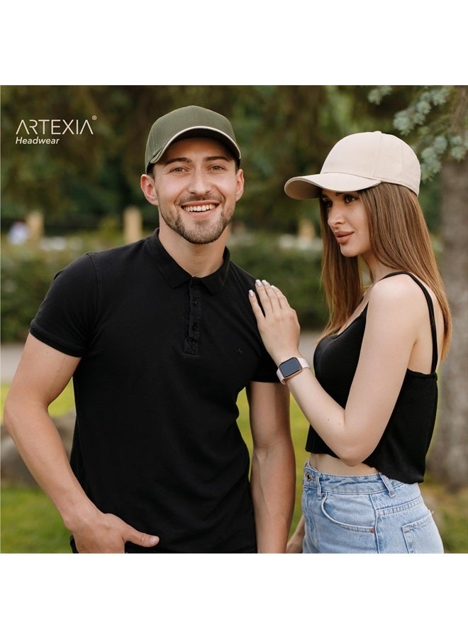 Artexia قبعة بيسبول 100% قطن قبعات للرجال قبعات للنساء أداء تبريد قبعات بيسبول نسائية سوداء بيسبول (كاكي) - Image 4