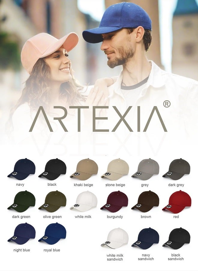 Artexia قبعة بيسبول 100% قطن قبعات للرجال قبعات للنساء أداء تبريد قبعات بيسبول نسائية سوداء بيسبول (كاكي) - Image 3