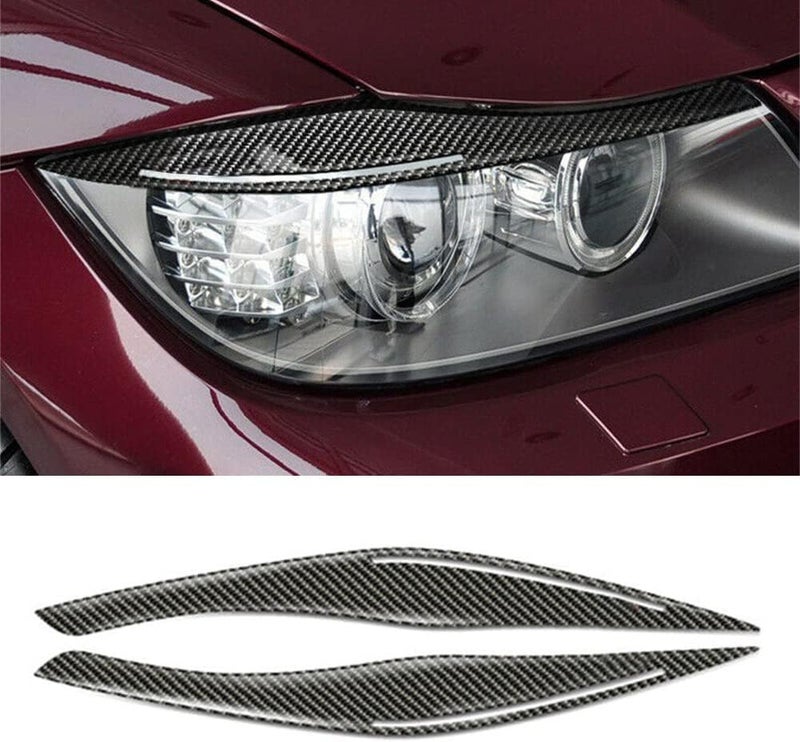 DEMULAX Carbon Fiber Headlight Eyelid Covers for BMW E90 E91 - Image 5