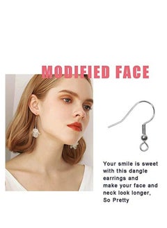 Generic Silver Earring Hooks, Hypo-allergenic Jewelry Findings Parts Stainless Steel Earrings Wires with 100 PCS Clear Rubber Earring Backs for Jewelry Making DIY for Birthday, Other Holiday Gifts  - Image 4