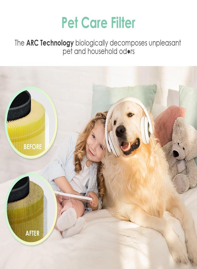 HSIAMEN [Pet Care] Replacement Filter Compatible with Tenergy Renair TAP01, Cool-Living CL-6070A, Beaba, Tredy TD-1300, 3-in-1 H13 True HEPA Filters, Yellow 2-Pack - Image 3