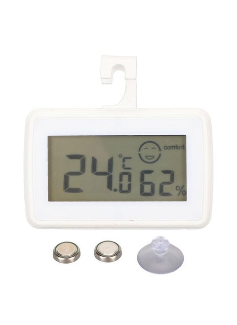 Digital Hygrometer Indoor Thermometer Humidity Gauge Room Thermometer Accurate Temperature Humidity Meter with Facial Expression Display All White