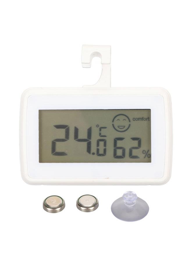 Digital Hygrometer Indoor Thermometer Humidity Gauge Room Thermometer Accurate Temperature Humidity Meter with Facial Expression Display All White