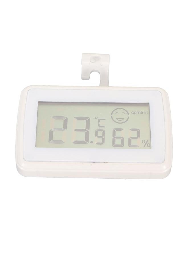 Digital Hygrometer Indoor Thermometer Humidity Gauge Room Thermometer Accurate Temperature Humidity Meter with Facial Expression Display All White