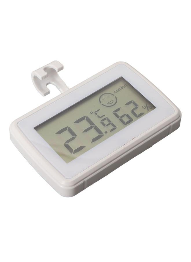 Digital Hygrometer Indoor Thermometer Humidity Gauge Room Thermometer Accurate Temperature Humidity Meter with Facial Expression Display All White