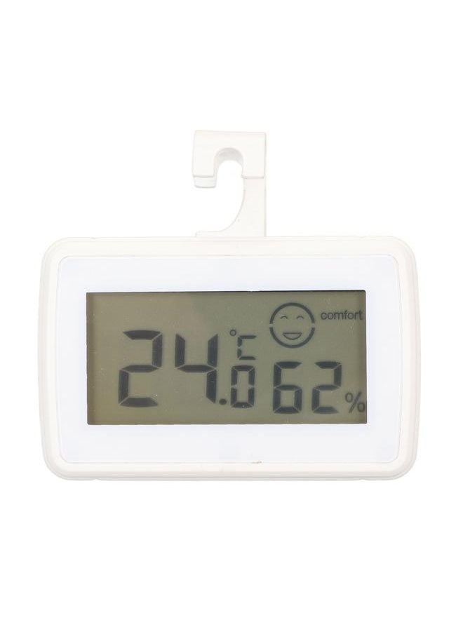 Digital Hygrometer Indoor Thermometer Humidity Gauge Room Thermometer Accurate Temperature Humidity Meter with Facial Expression Display All White