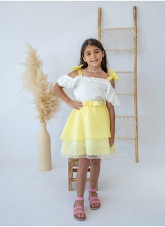 Sunshine Elegance Girls’ Yellow and White Layered Dress - pzsku/Z175CFC73424723A90005Z/45/_/1723034998/2086f301-7187-4c59-966e-f053c05081c3