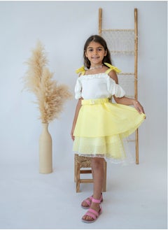 Sunshine Elegance Girls’ Yellow and White Layered Dress - pzsku/Z175CFC73424723A90005Z/45/_/1723527785/fc4a5d11-1c29-48e2-b66c-15600f7f9a6d