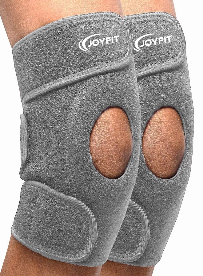 JoyFit Knee Cap for Men & Women | Pain Relief & Arthritis Support | Adjustable Neoprene Knee Brace with Anti-Slip Design for Gym, Sports, Running & Injury Recovery (2 Pc) - Image 1