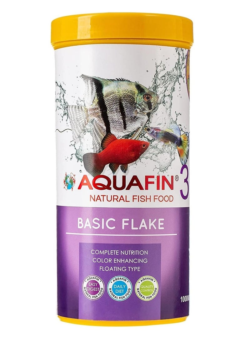 AQUAFIN Basic Flake Aquafin 3 Natural Fish Food 
