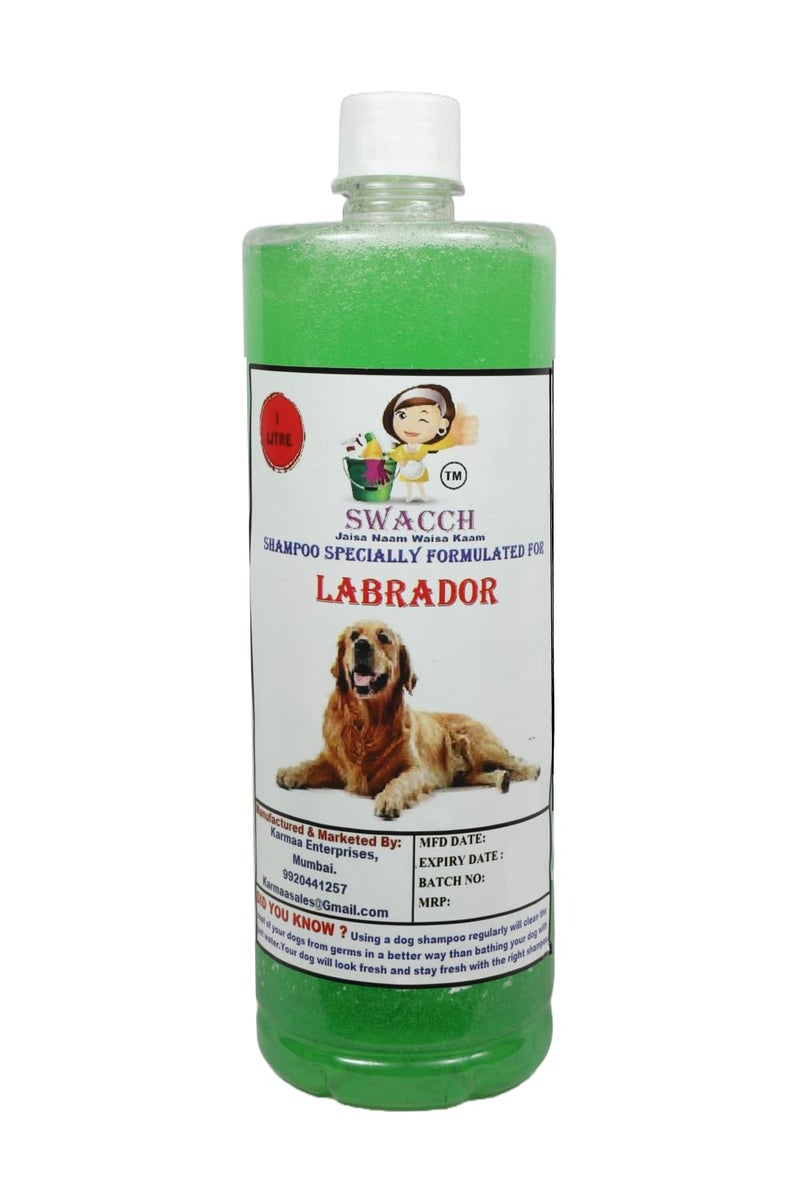 swacch Shampoo | Puppy Safe Shampoo | PH Balanced | Ditch to Itch for Labrador Dog Shampoo 1 Litre (Neem Alovera) + Spike Ball Chew Toy Combo Pack - Image 2