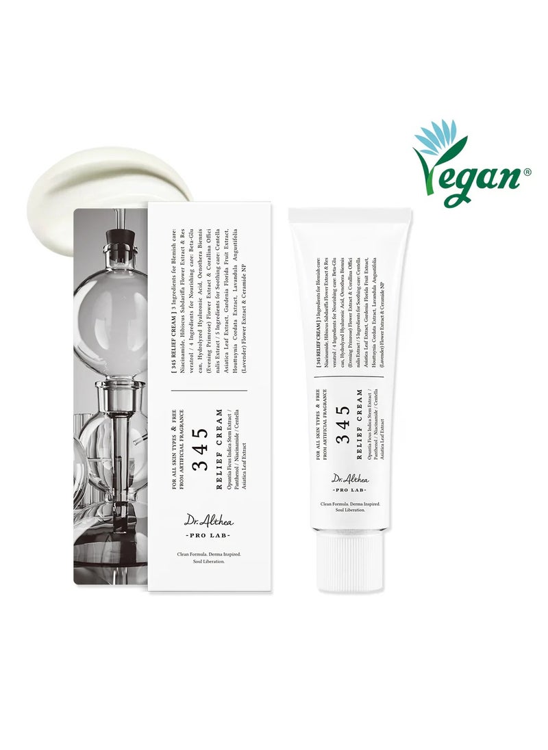 Dr.althea - Dr.Althea 345 Relief Cream | Daily Face Moisturizer | Blemish Relief Care | Soothing Recovery & Moisture with Niacinamide, Panthenol | Korean Vegan Skin Care for All Skin Types | 1.7 Fl Oz (Pack of 1) - Image 1