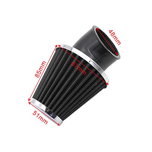 AotoKoop High Performance 48mm Motorcycle Air Filter, Dirt Bike Air Filter Compatible with HONDA YAMAHA SUZUKI ATV SSR TTR Dirt Bike, Inlet ID 48mm-Red - Image 3