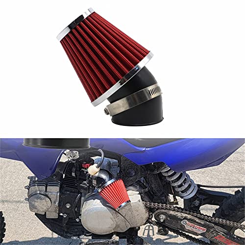 AotoKoop High Performance 48mm Motorcycle Air Filter, Dirt Bike Air Filter Compatible with HONDA YAMAHA SUZUKI ATV SSR TTR Dirt Bike, Inlet ID 48mm-Red - Image 1