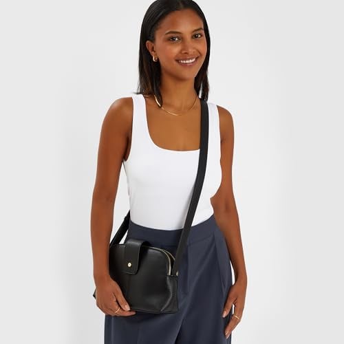 Accessorize London Women's Black Double-Zip Sling Bag I Womens Bag | Stylish Bag For Ladies| hand bags for women stylish - Image 2