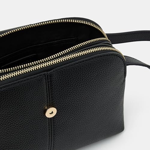 Accessorize London Women's Black Double-Zip Sling Bag I Womens Bag | Stylish Bag For Ladies| hand bags for women stylish - Image 5