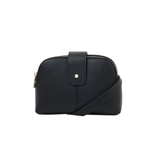 Accessorize London Women's Black Double-Zip Sling Bag I Womens Bag | Stylish Bag For Ladies| hand bags for women stylish - Image 1