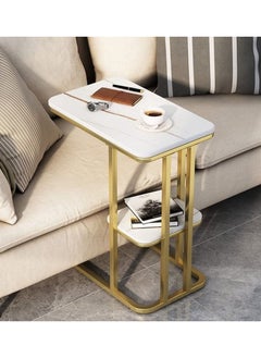 DubaiGallery Coffee Table Side Table Living Room Small Apartment Bedroom Balcony Leisure Double-layer Movable Light Luxury Sofa Side Table  - Image 1