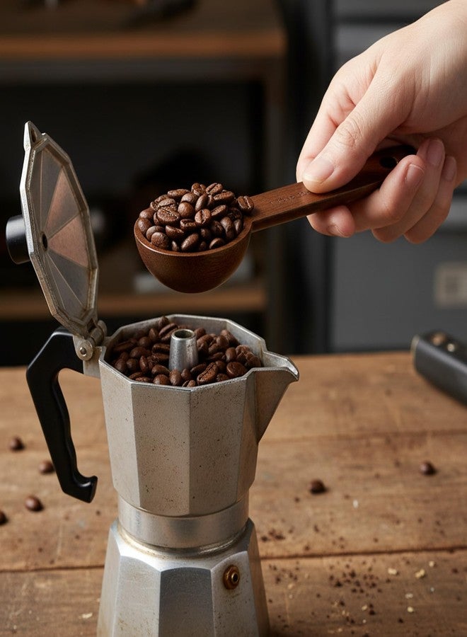 ValueBargain 2PCS Wooden Tablespoon, Walnut 1 Tablespoon Measuring Spoon Coffee Measuring Scoop for Ground Coffee Beans Tea & Spices, Kitchen Jars and Containers, 15ml - Image 5
