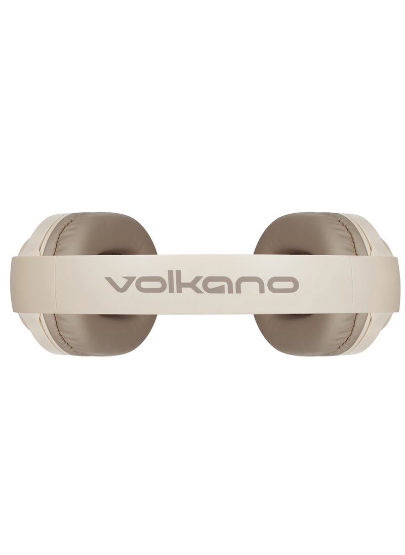 Volkano Pebble Series Bluetooth Wireless Head Phones with FM Radio, Extendable, Hands - Free Calling, AUX Input, SD Card Reader - Beige, 1 Year Warranty - pzsku/Z175D823350A01BFBE91FZ/45/_/1727178811/e31623cb-1cc5-4cec-bf41-63bd4c50af0b