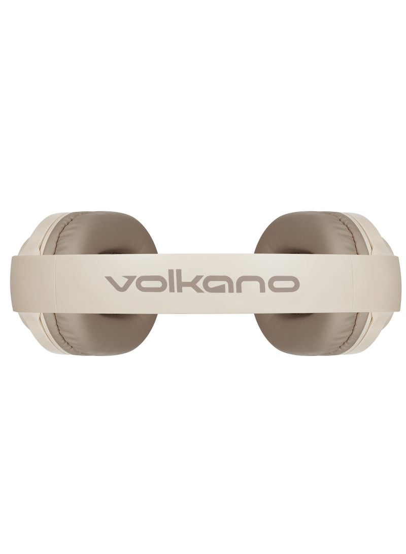Volkano Volkano Pebble Series Bluetooth Wireless Head Phones with FM Radio, Extendable, Hands - Free Calling, AUX Input, SD Card Reader - Beige, 1 Year Warranty  - Image 4