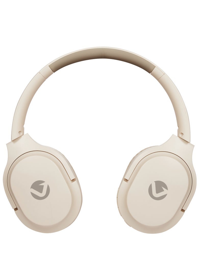 Volkano Volkano Pebble Series Bluetooth Wireless Head Phones with FM Radio, Extendable, Hands - Free Calling, AUX Input, SD Card Reader - Beige, 1 Year Warranty  - Image 2