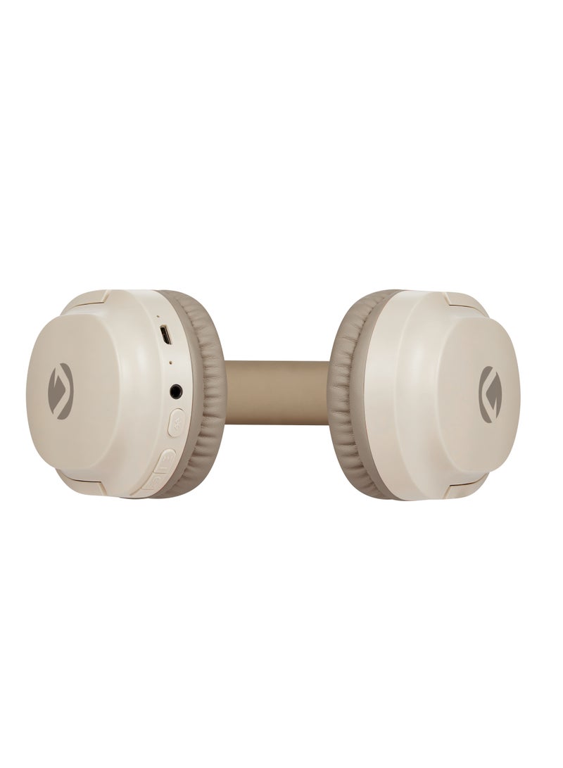 Volkano Volkano Pebble Series Bluetooth Wireless Head Phones with FM Radio, Extendable, Hands - Free Calling, AUX Input, SD Card Reader - Beige, 1 Year Warranty  - Image 3