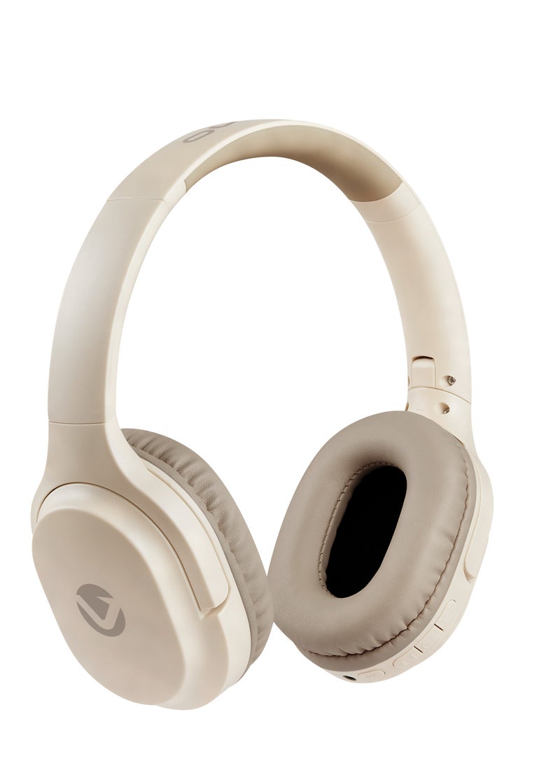 Volkano Volkano Pebble Series Bluetooth Wireless Head Phones with FM Radio, Extendable, Hands - Free Calling, AUX Input, SD Card Reader - Beige, 1 Year Warranty  - Image 5