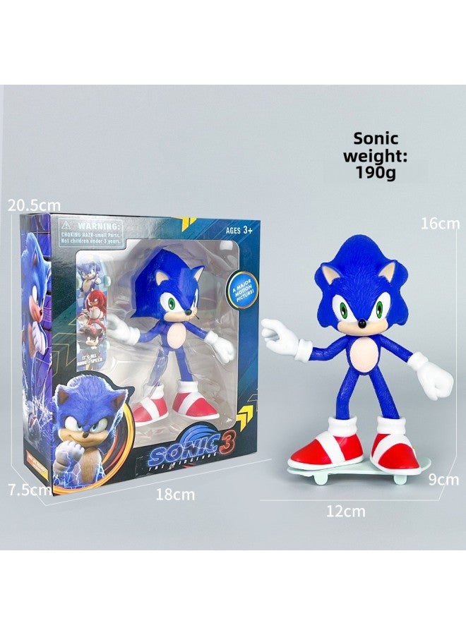 Hot Sale Sonic Sonic Super Mouse Flying Mouse Hand-held Animation Doll Tide Play Window Box Card Batch-Color:Sonic  - Image 1