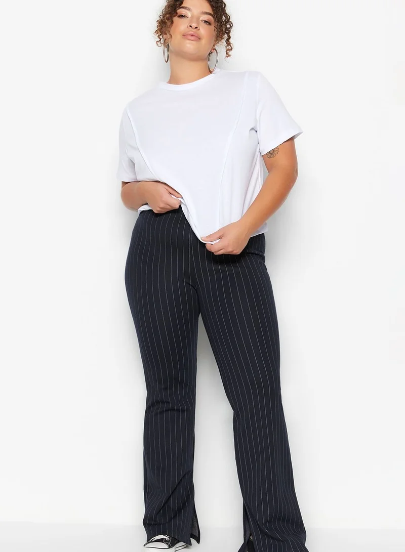 Trendyol Curve High Waist Striped Pants