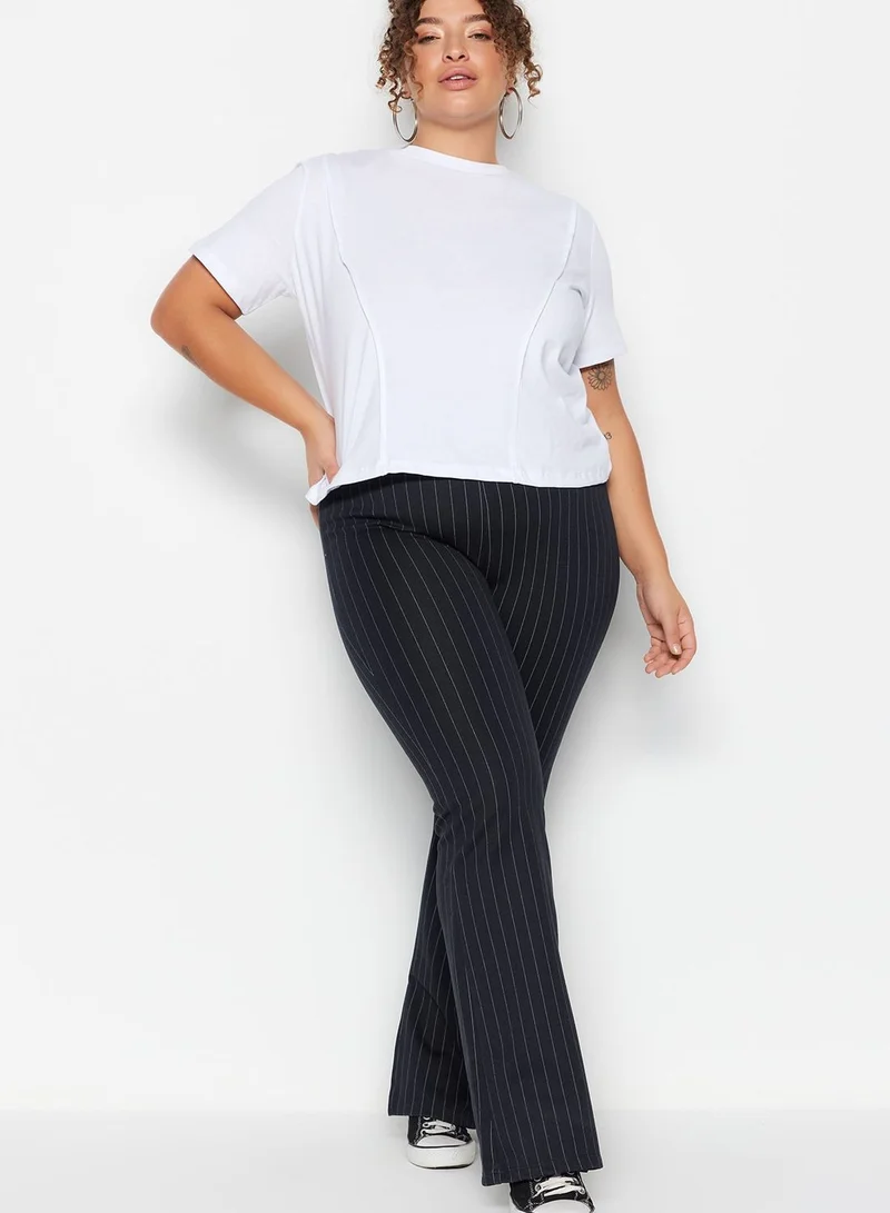 Trendyol Curve High Waist Striped Pants