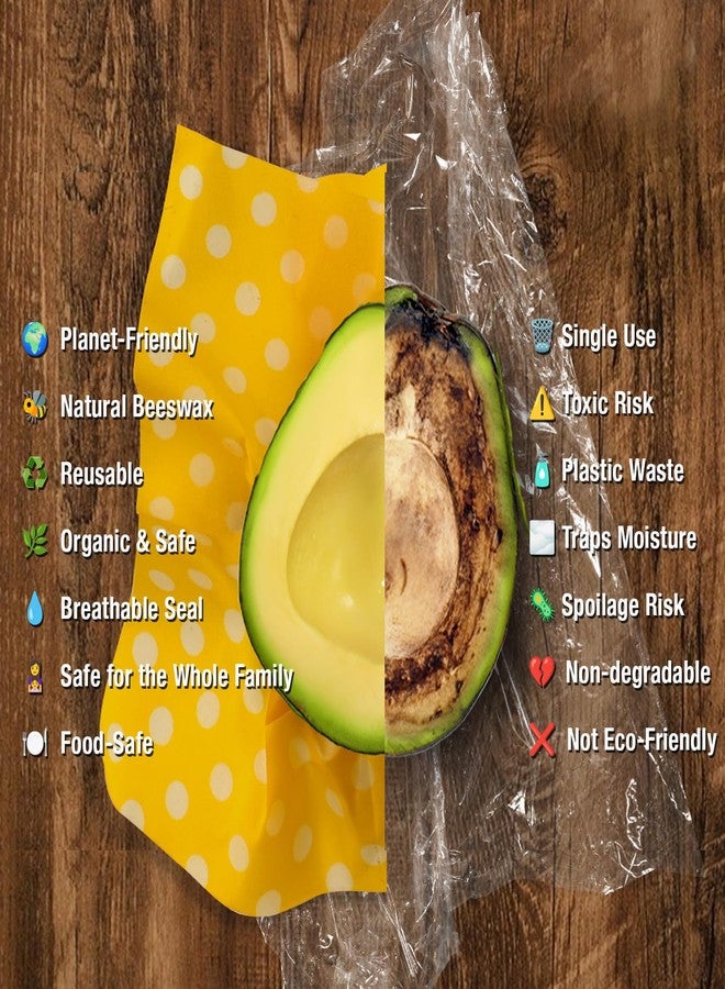 WeAreULEF Beeswax Wraps for Food - 9 Pack Reusable Food Wraps | Sustainable, Plastic-Free Alternative to Plastic Wrap & Foil | Sandwich, Cheese, Bread & Bowl Covers for Eco-Friendly Food Storage - Image 3