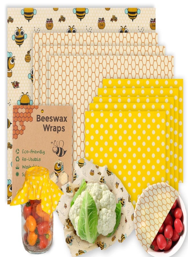 WeAreULEF Beeswax Wraps for Food - 9 Pack Reusable Food Wraps | Sustainable, Plastic-Free Alternative to Plastic Wrap & Foil | Sandwich, Cheese, Bread & Bowl Covers for Eco-Friendly Food Storage - Image 1