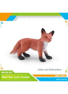 Generic Simulation Solid Wild Fox Model Red Fox Big White Fox Arctic Fox Red Fox Static Children's Hand-made Ornaments-Colour:Bl-1265 Little Red Fox 6g  - Image 1