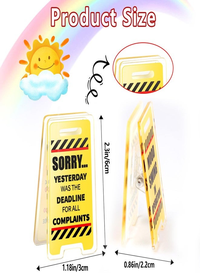 ZLSPTK 8Pcs Funny Desk Signs Answer Desk Rates Gag Gifts Humorous Work Forecast Desks Warning Sign Decor Hilarious Mini Office Cubicle Accessories Inspirational Gifts for Coworkers Teammates Employees Boss - Image 5