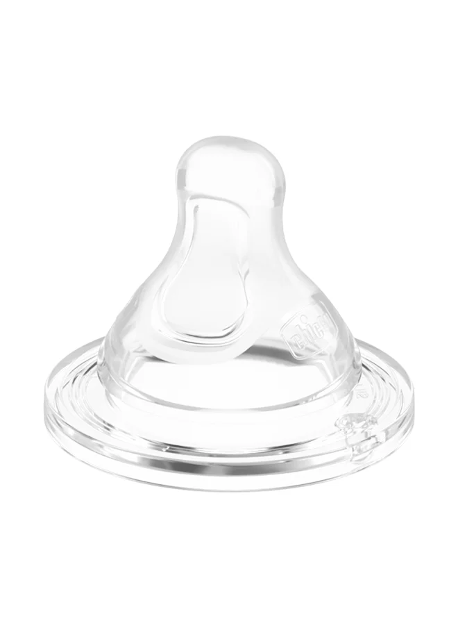 Chicco Physio Teat Silicone 6M+ Food Flow 2Pcs