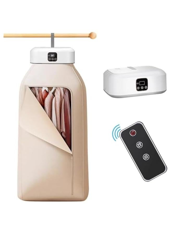 MIXDE Portable Clothes Dryer,Mini Laundry Dryers with Remote Control, Small Compact Foldable Electric Drying Machine with Dry Bag for Travel,RV, Home,Apartment - Image 1
